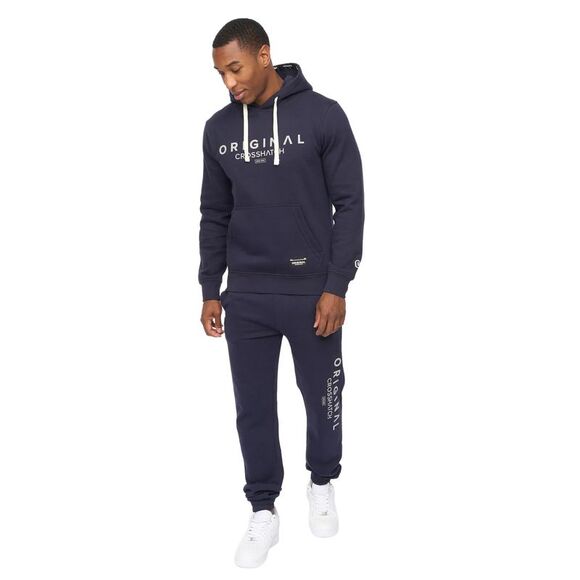 Crosshatch Mens Jamals Hoodie And Joggers Set / Navy